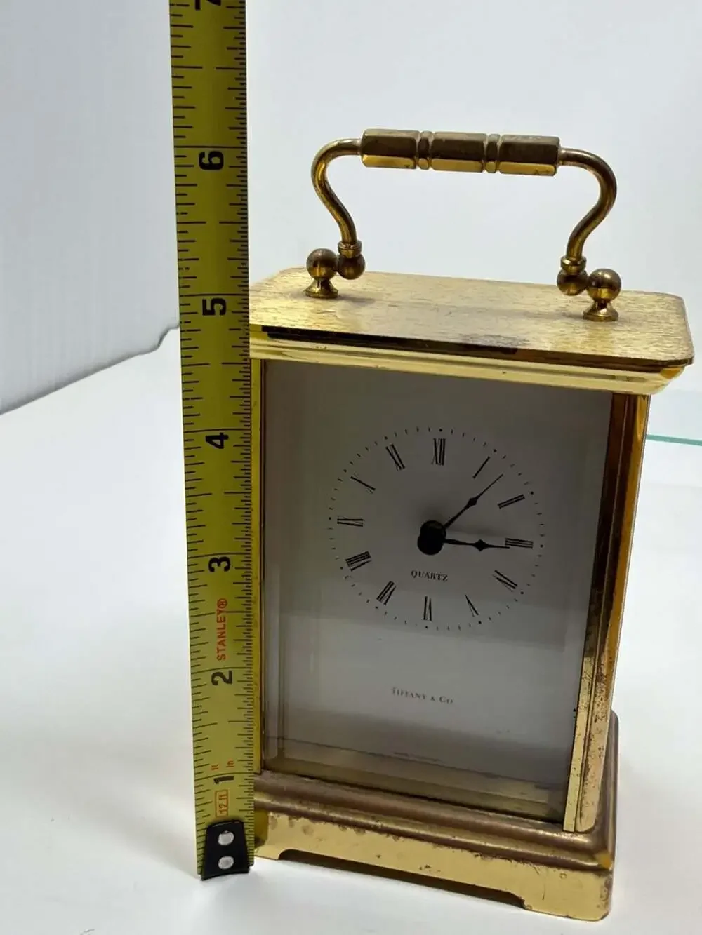 Vintage Tiffany & Co. Brass Carriage Clock Made in Germany